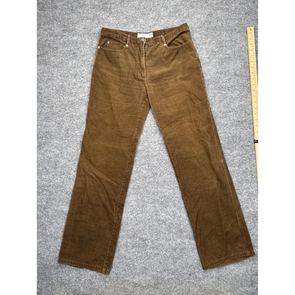 Sergio Tacchini Vintage Brown Corduroy Pants Men 30 Straight Leg Cotton Trousers
